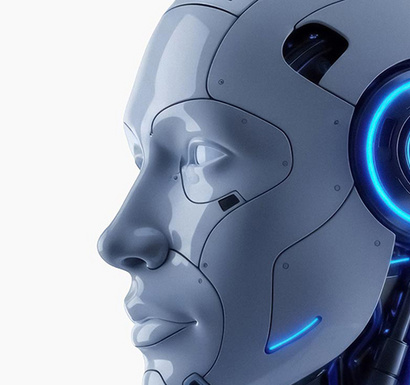 Die visuelle Darstellung eines humanoiden Roboters