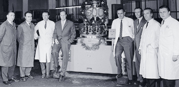 Auslieferung der 500. GROB-Sondermaschine 1961