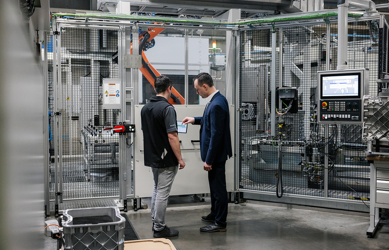 Mitarbeiter im Gespräch